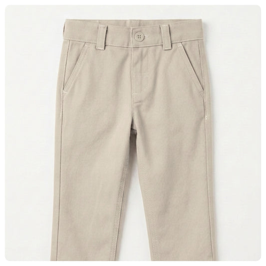 Pantalón bebé gabardina beige