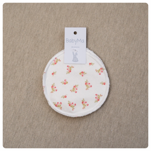 Set 2 protectores mamarios florcitas coral