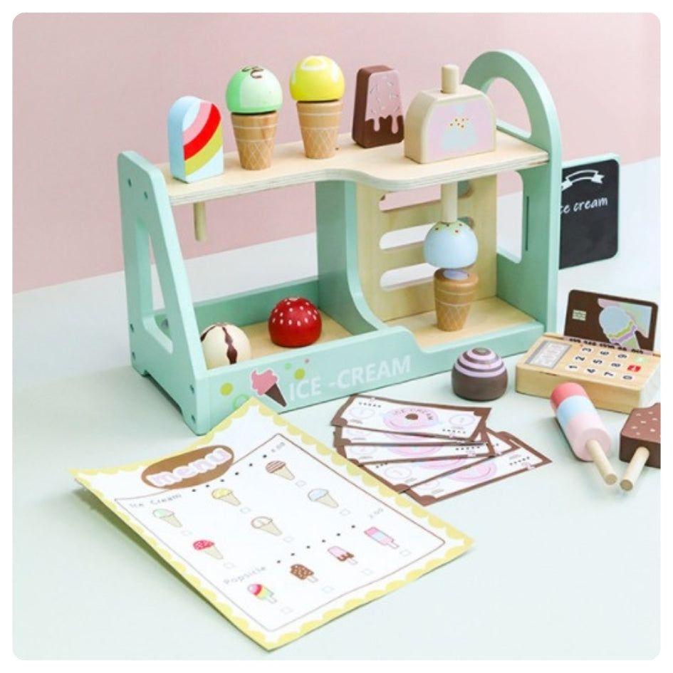 Juego heladería con accesorios