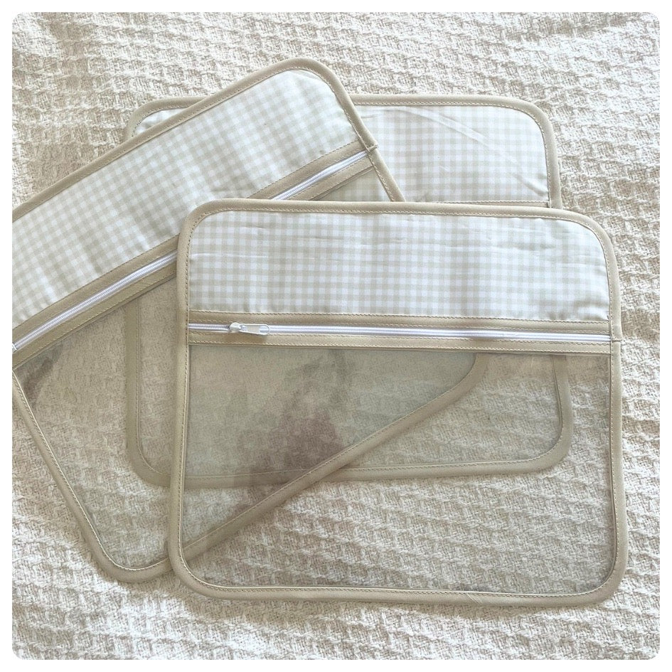 Sobre primera muda Vichy beige