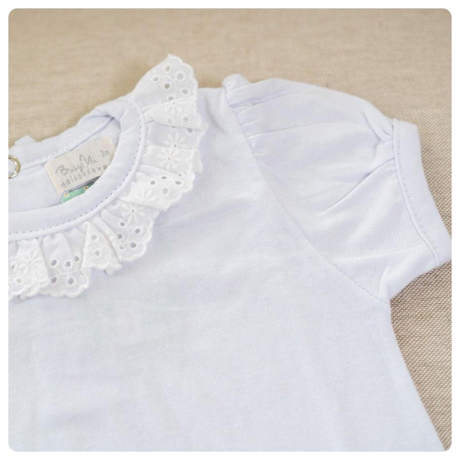 Body blanco cuello broderie