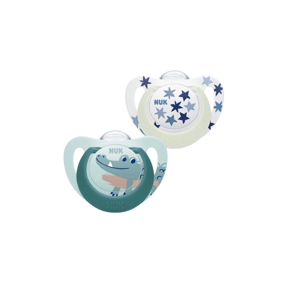 Chupete silicona Star día y noche cocodrilo