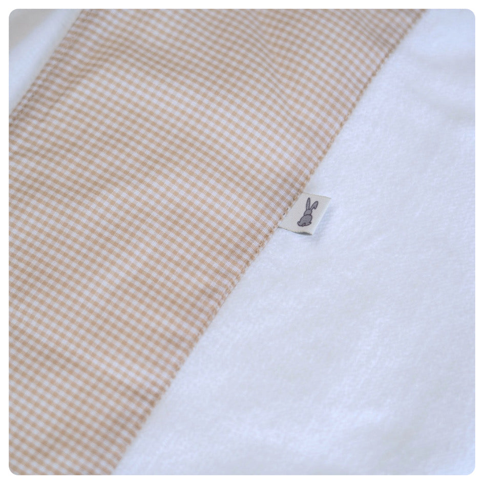 Toallón rectangular Vichy beige