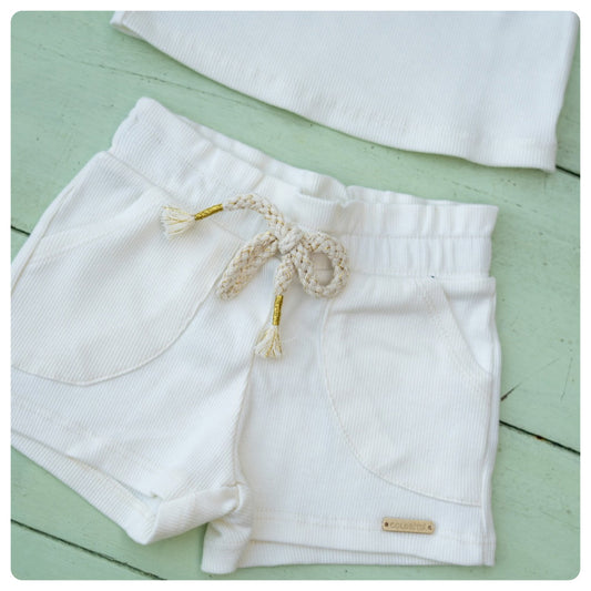 Short algodón crudo