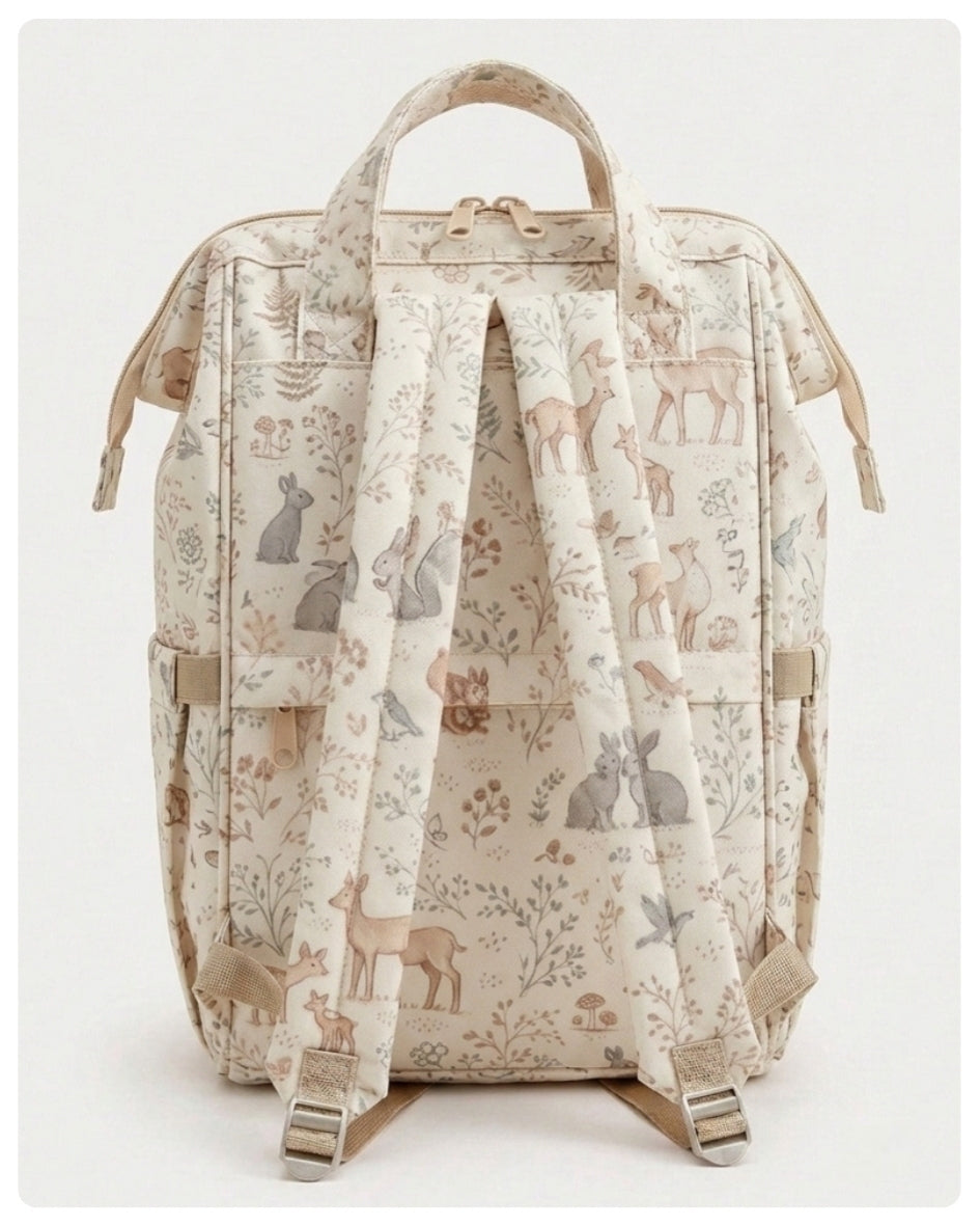 Mochila maternal bosque