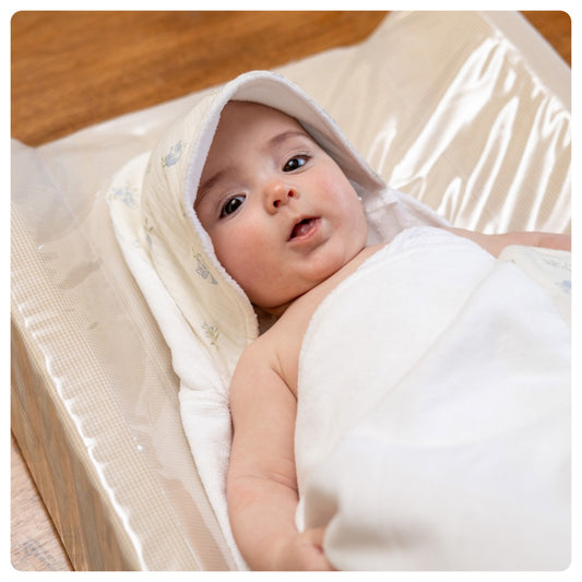 Cambiador antivuelco Vichy beige - PREVENTA