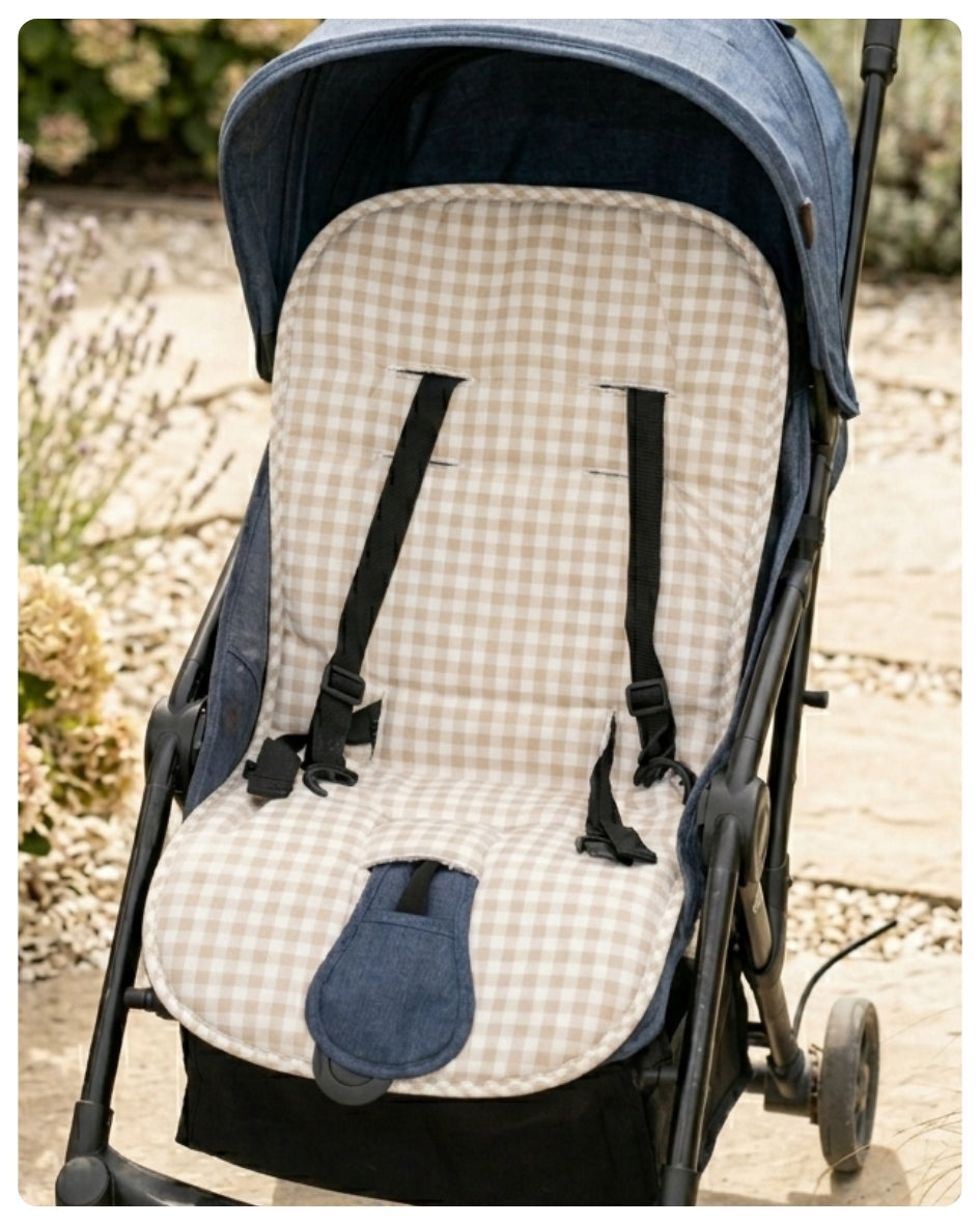 Colchón de coche universal Vichy beige