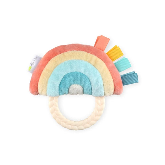 Sonajero de peluche con agarre Itzy Ritzy Pal arcoiris
