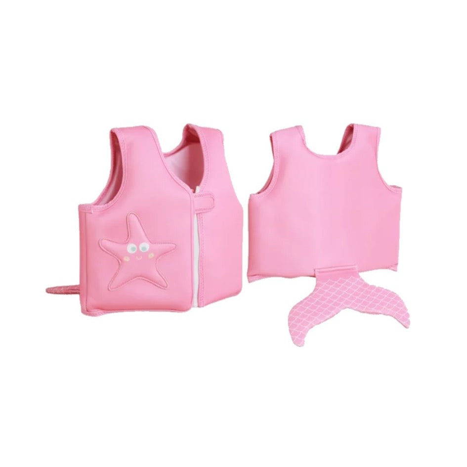 Chaleco flotador rosado con cierre