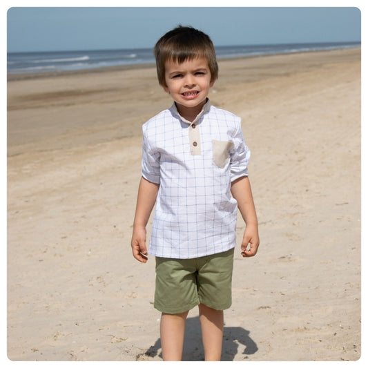 Camisa cuadros celestes