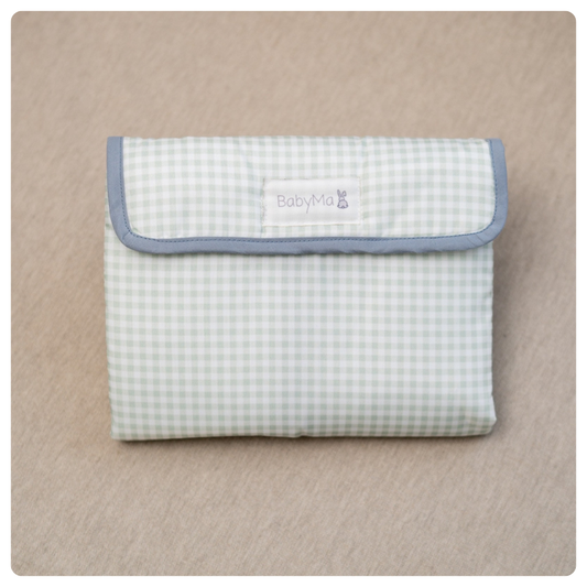 Cambiador portátil impermeable Vichy verde claro