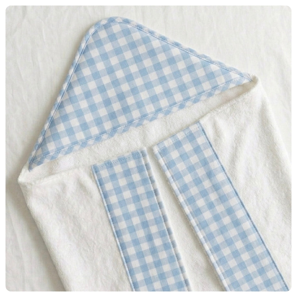 Toallón rectangular Vichy celeste