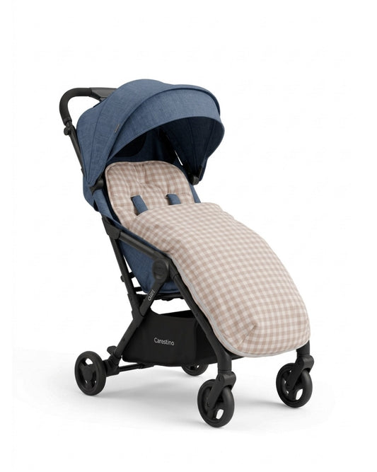 Colchón de coche universal Vichy beige con manta