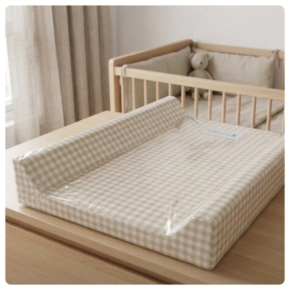 Cambiador antivuelco Vichy beige
