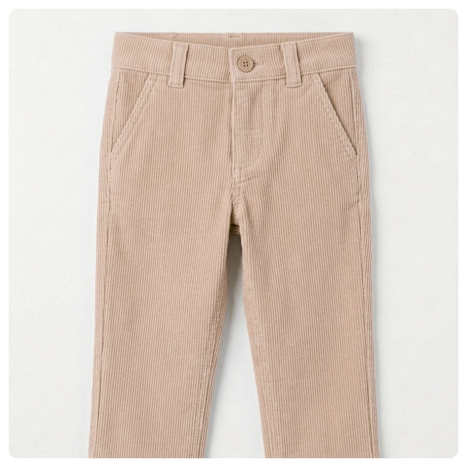 Pantalón bebé pana beige