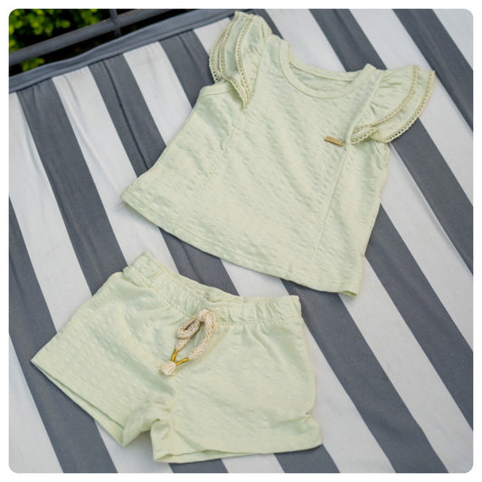 Short algodón verde agua