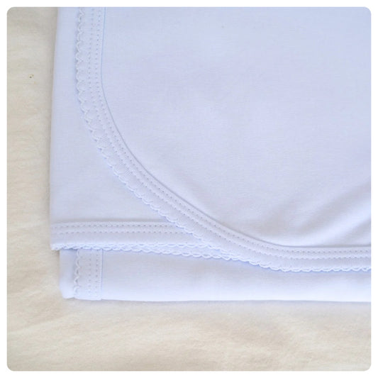 Mantita algodón orgánico picot blanco