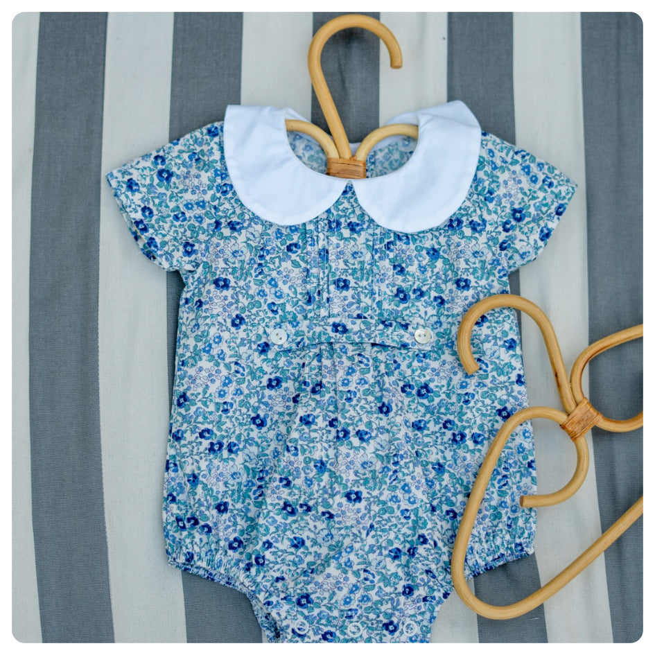 Body vintage flores azules