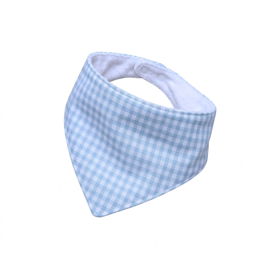 Babero bandana vichy celeste