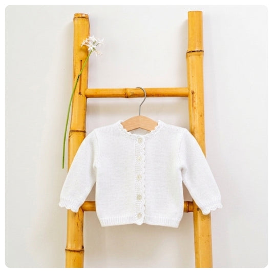 Saquito blanco crochet
