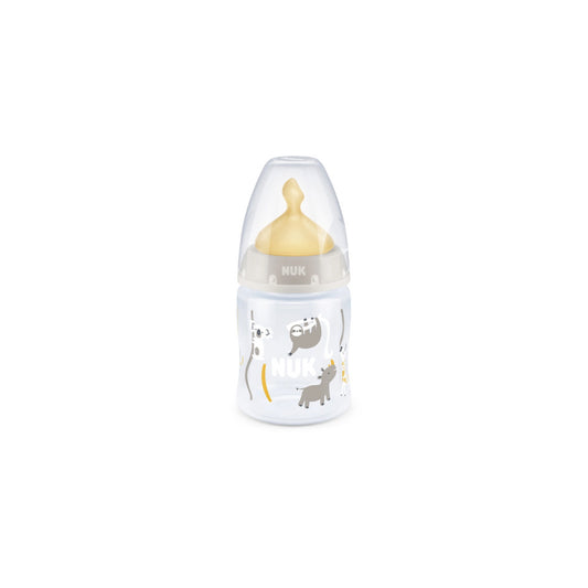 Mamadera 150ml First Choice con control de temperatura gris - látex o silicona