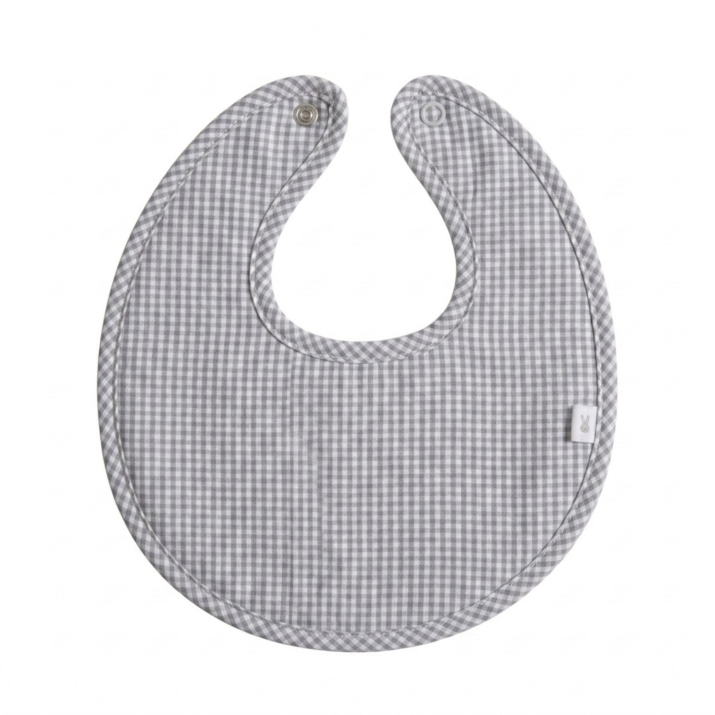 Babero vichy gris