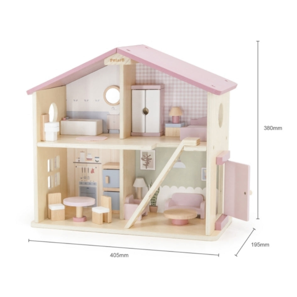 Casita de muñecas de madera