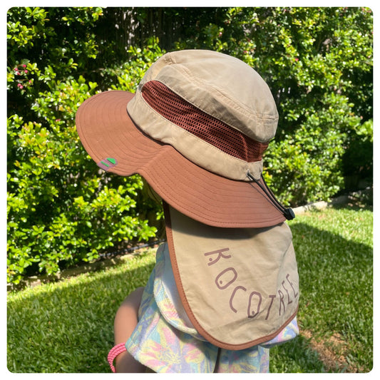 Gorro marron y beige Kocotree