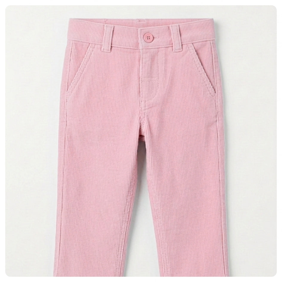 Pantalón bebé pana rosada