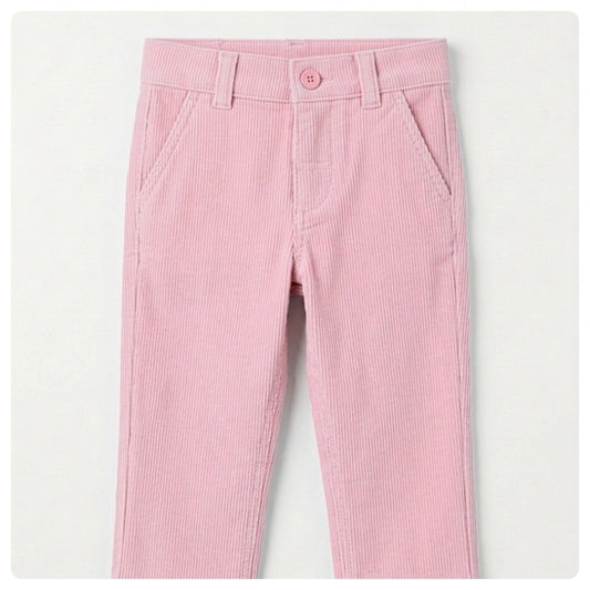 Pantalón bebé pana rosada