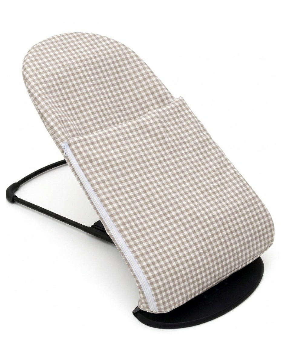 Mecedora Slim invierno Vichy beige grande