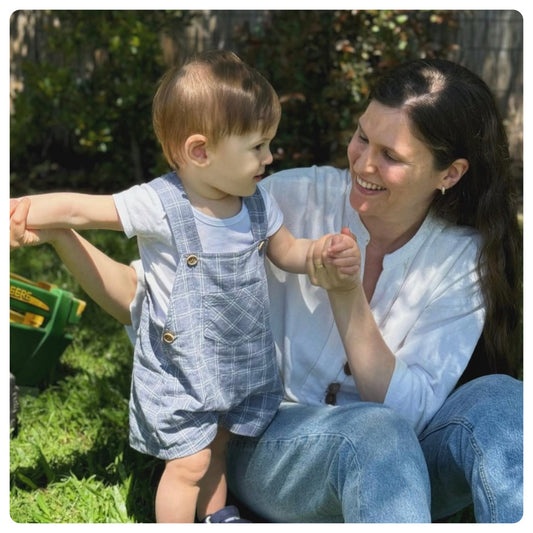 Enterito clásico azul cuadritos