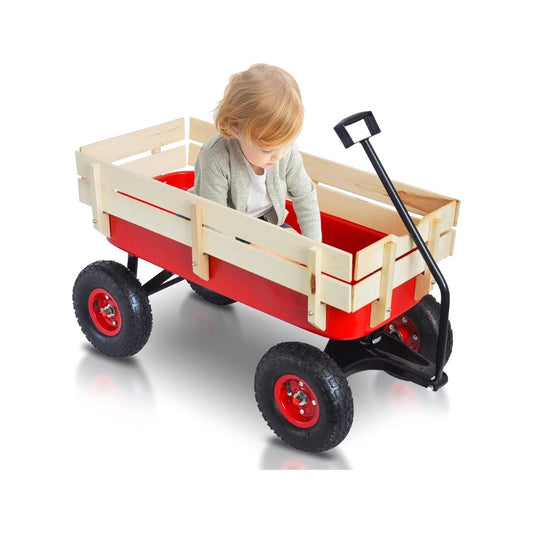 Carrito de madera y metal