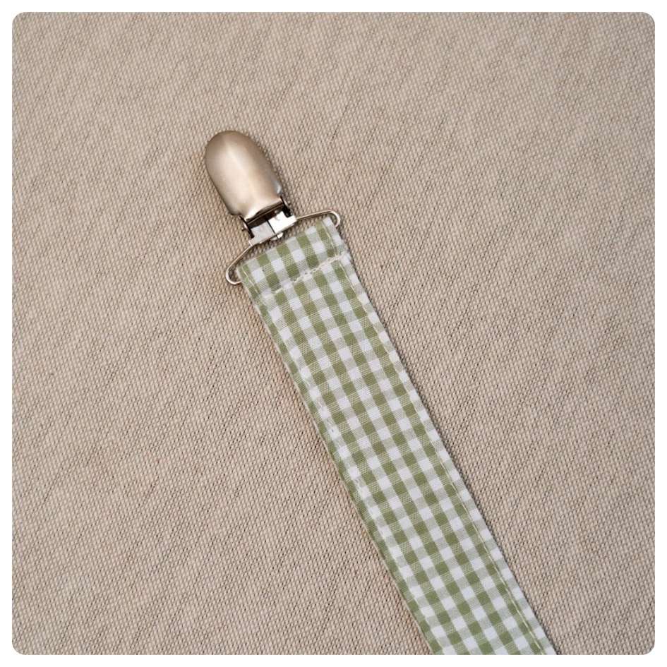 Portachupetes Vichy verde